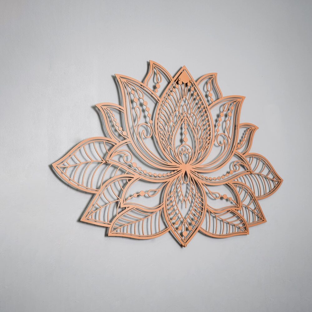 5164 Mandala Metal Wall Decor Lotus Flower Meditation Room Decor